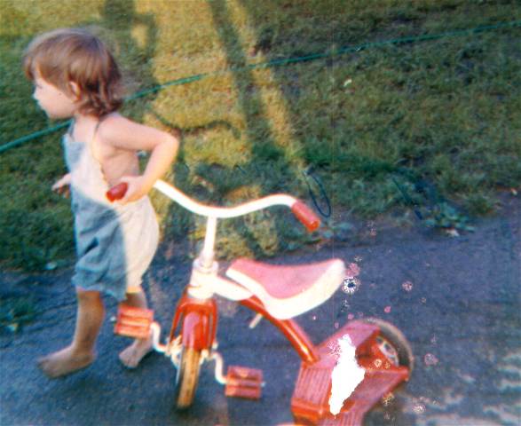 Adorable with tricycle